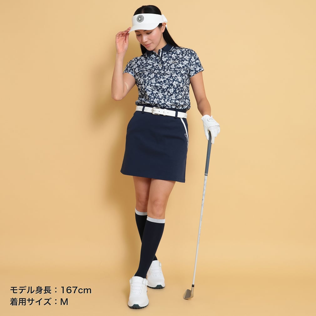 キャロウェイ レディース ゴルフウェア 半袖シャツ 春 夏 フラワー