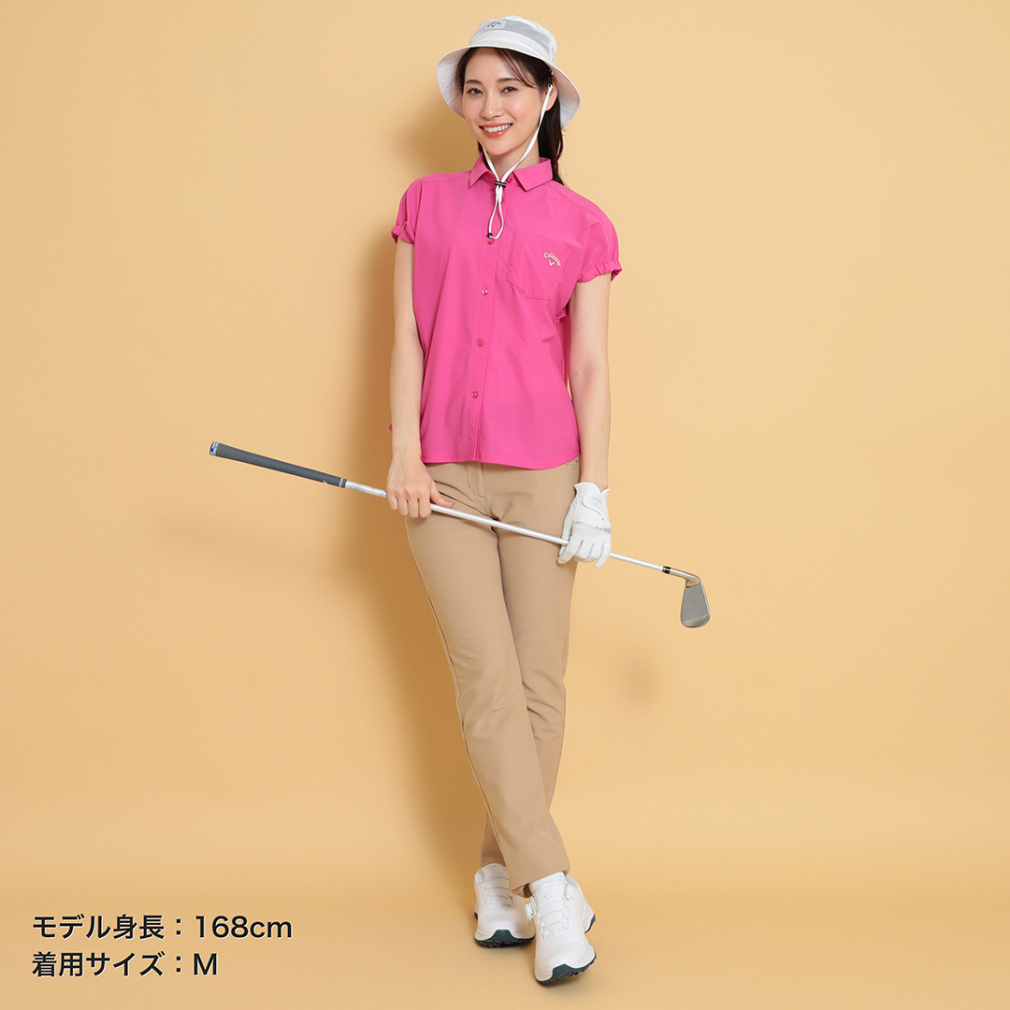 新品・未使用　かざあなメッシュ　フレンチスリーブシャツ かざあなメッシュフレンチスリーブシャツ (WOMENS) | 新作＿