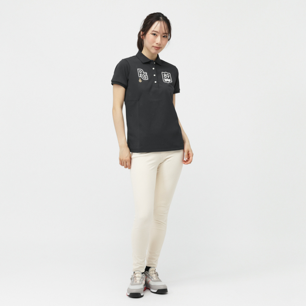 パーリーゲイツ レディース ゴルフウェア 半袖シャツ 秋 冬 ストレッチ