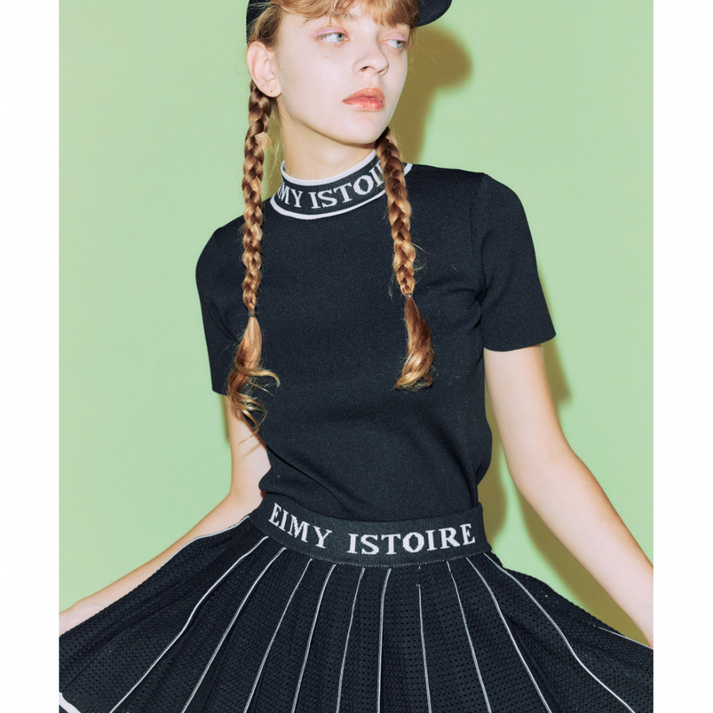 エイミーゴルフ レディース ゴルフウェア 半袖 シャツ 秋 冬 ロゴ