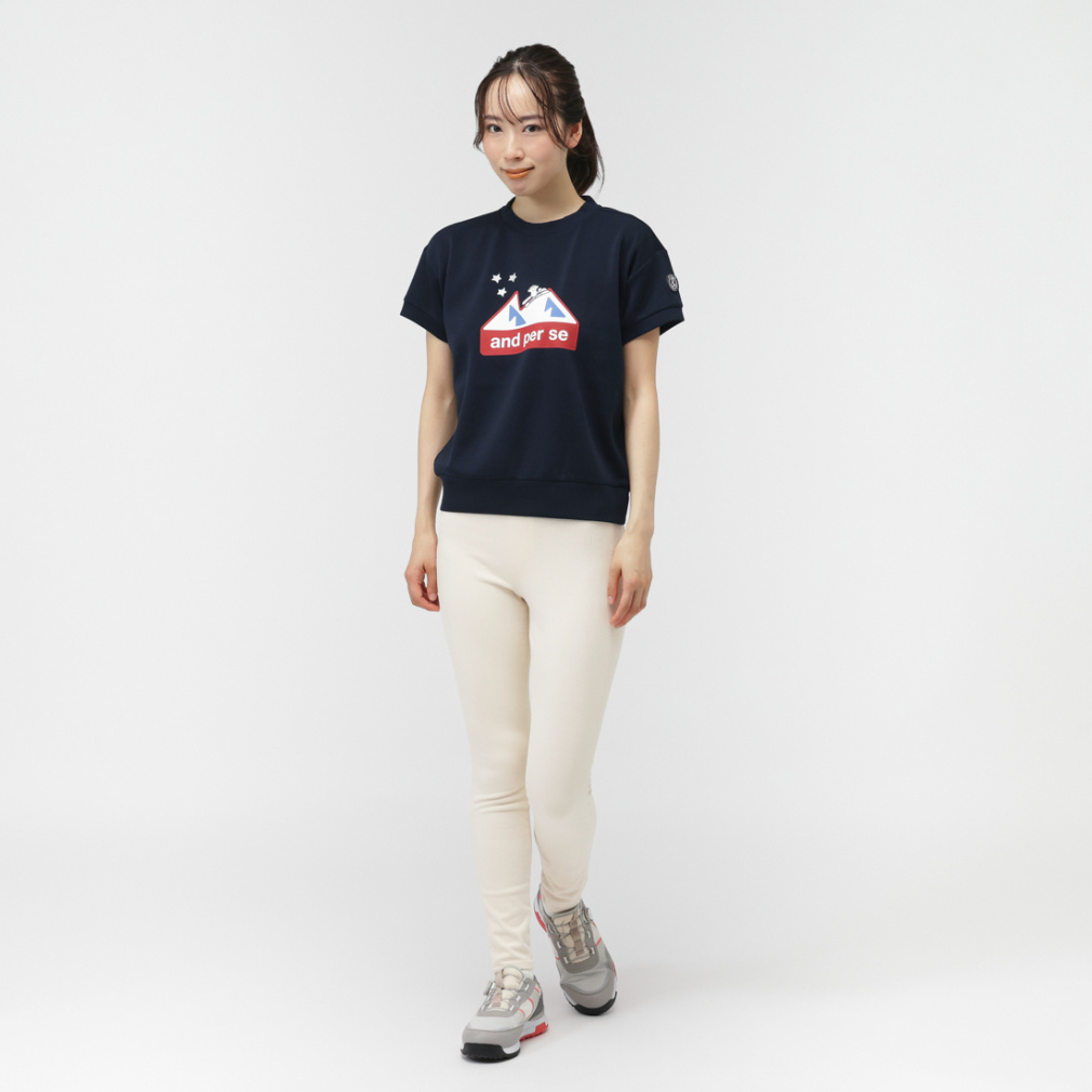 アンパスィ レディース ゴルフウェア 半袖シャツ 秋 冬 スウェット