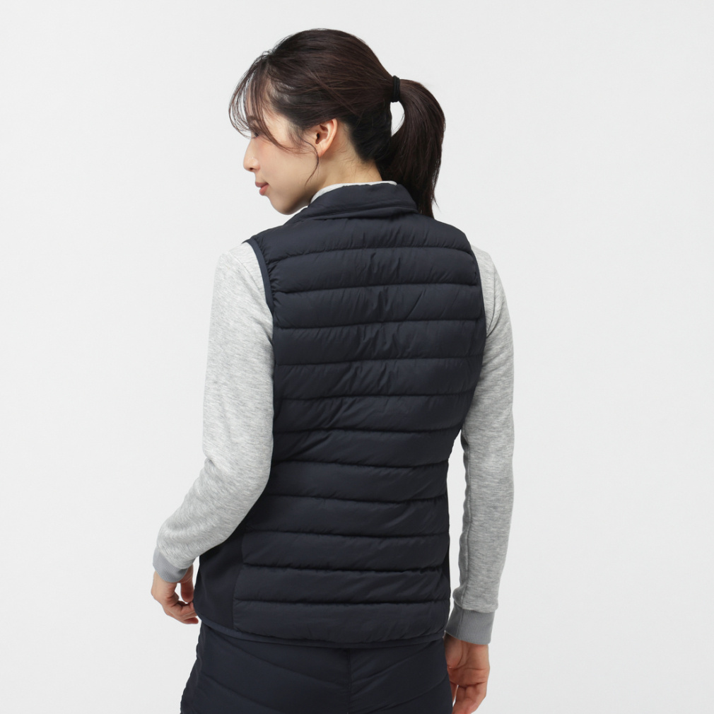 ri. 様 ゴルフウェア レディース ブラックダウンベスト L 楽天市場