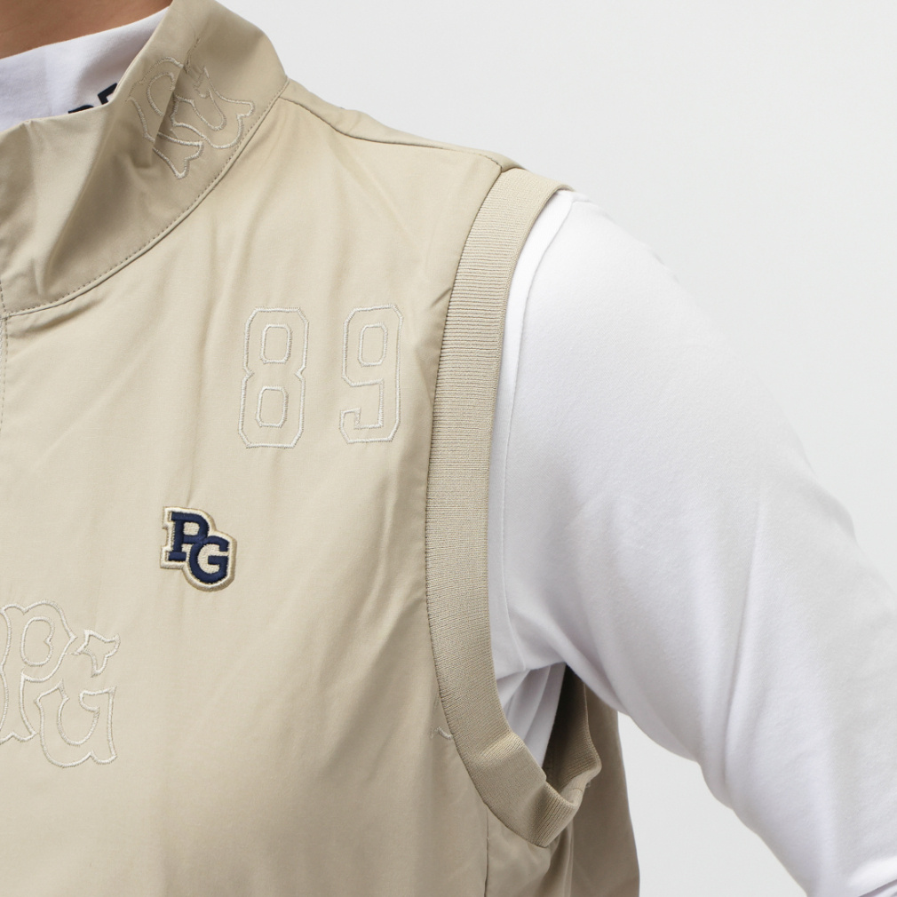 パーリーゲイツ レディース ゴルフウェア ウインドベスト 秋 冬 Peロゴ