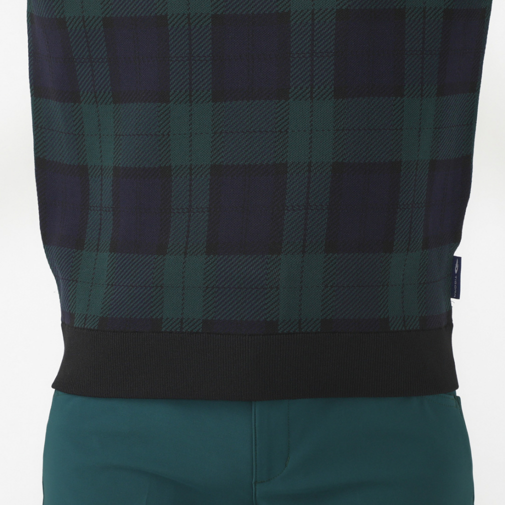 ティゴラ レディース ゴルフウェア 長袖セーター 秋 冬 チェック柄