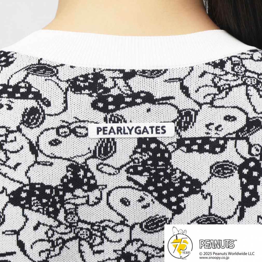 パーリーゲイツ レディース ゴルフウェア 長袖セーター 秋 冬 SNOOPY