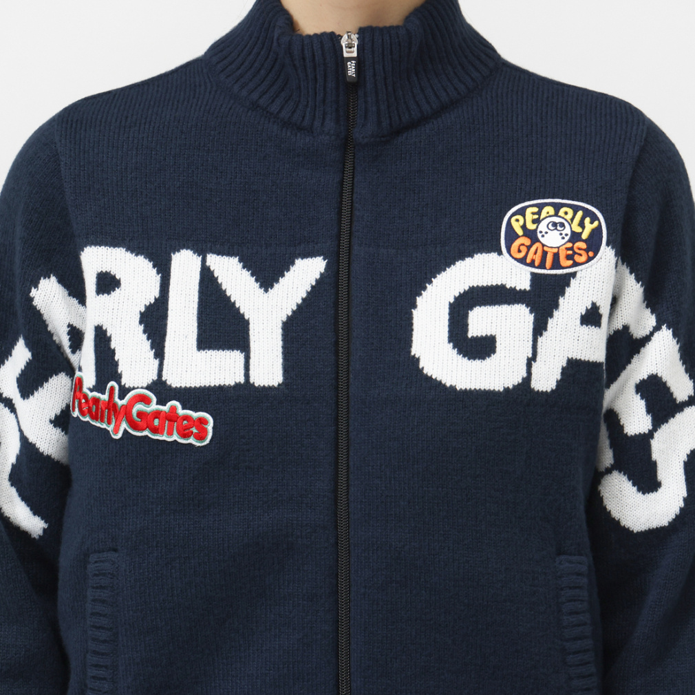 パーリーゲイツ レディース ゴルフウェア 長袖セーター 秋 冬 7G部分