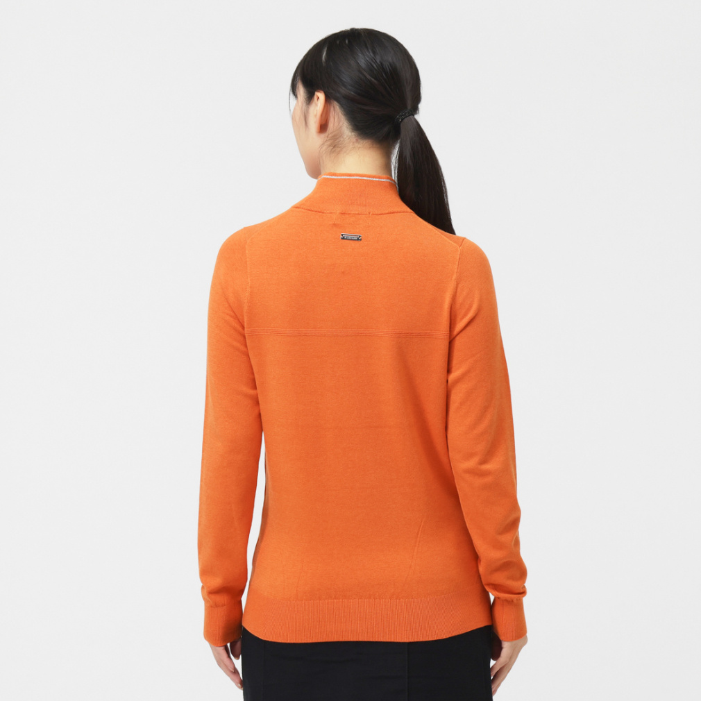 新品 タグ付き ST ANDREWS オレンジ UVハイネック長袖ゴルフウェア