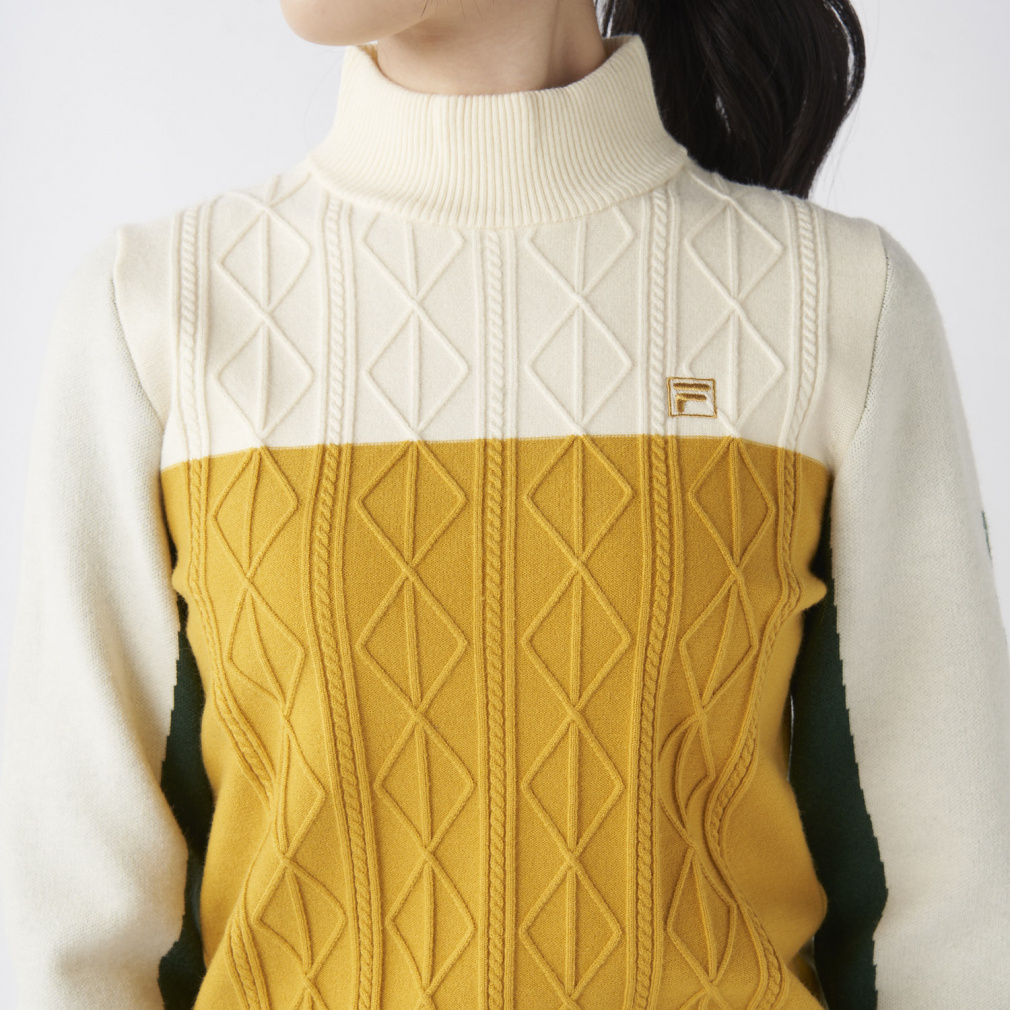 フィラ ゴルフウェア 長袖セーター 秋 冬 モックネックセーター