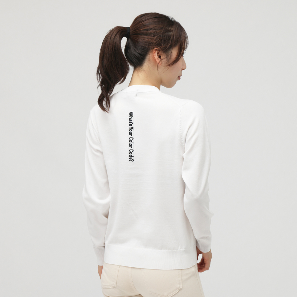 ピン レディース ゴルフウェア 長袖セーター 秋 冬 10カラークルー