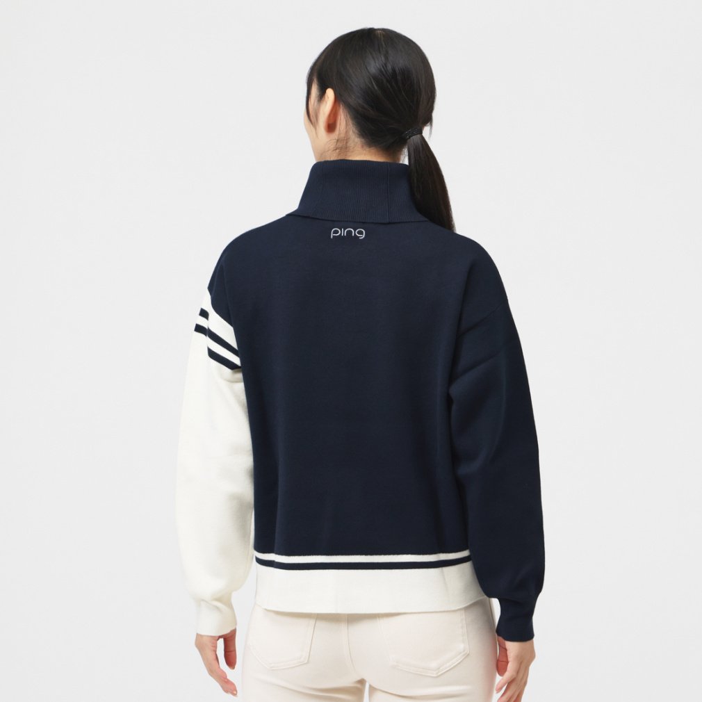 新品】andperse 長袖　ゴルフウェア ピン レディース ゴルフウェア 長袖セーター 秋 冬 オフタートルバイ