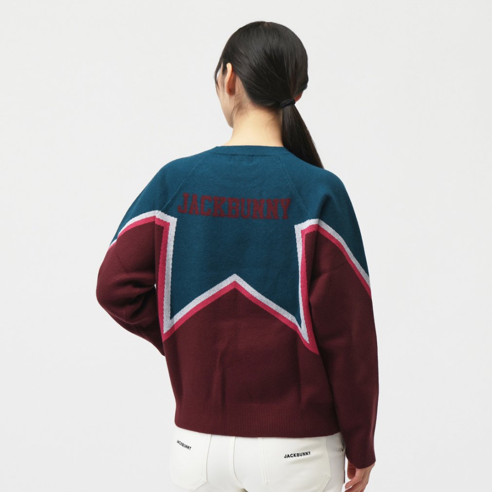 ジャック バニー レディース ゴルフウェア 長袖セーター 秋 冬 12G