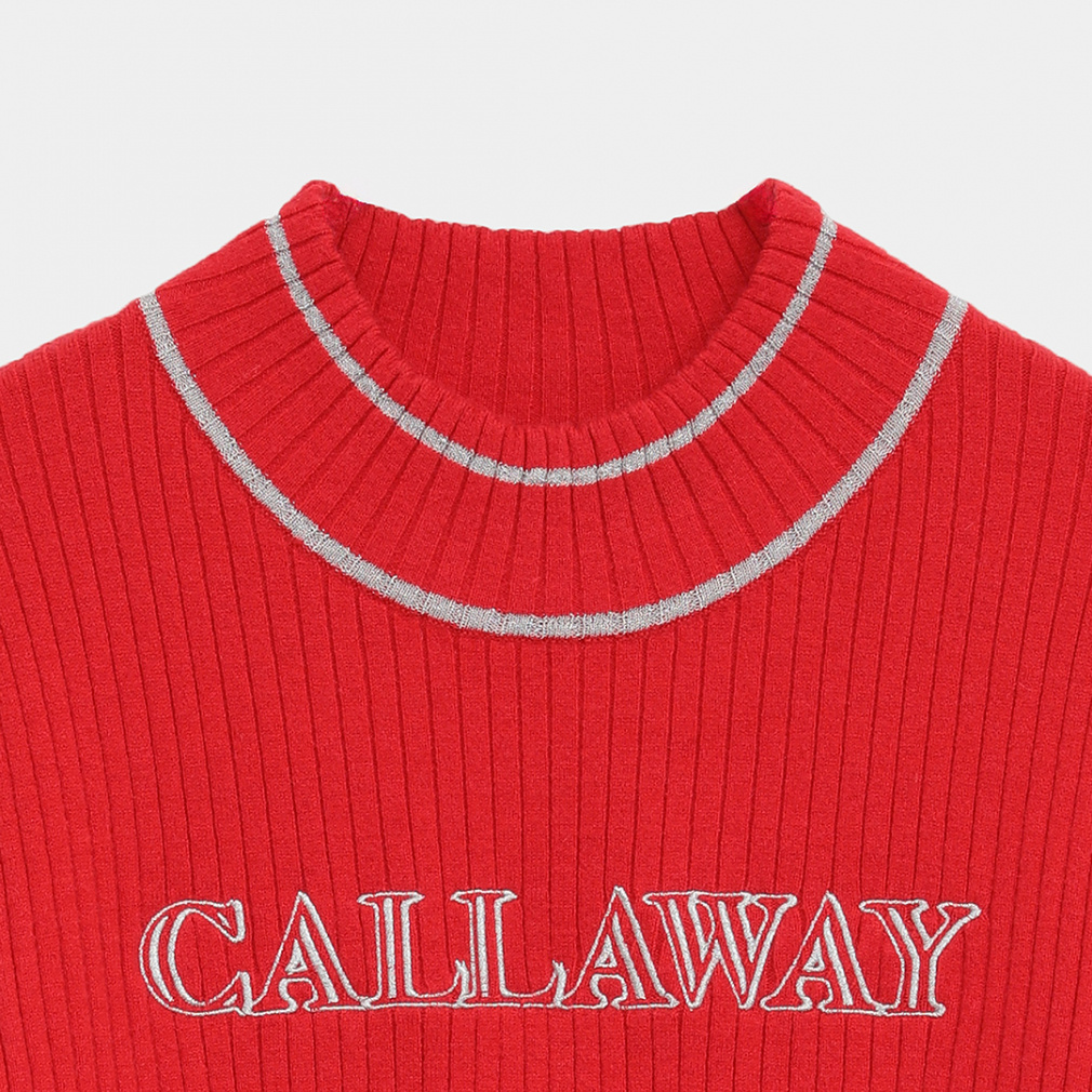 キャロウェイ レディース ゴルフウェア 長袖セーター 秋 冬 ハイネック
