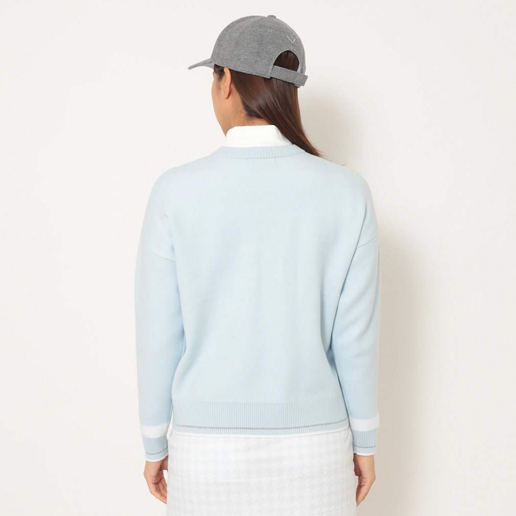 キャロウェイ レディース ゴルフウェア 長袖セーター 秋 冬 クルー