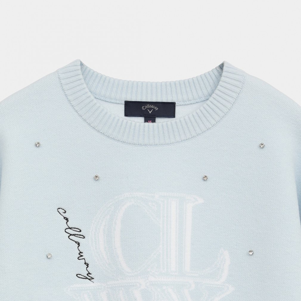 キャロウェイ レディース ゴルフウェア 長袖セーター 秋 冬 クルー