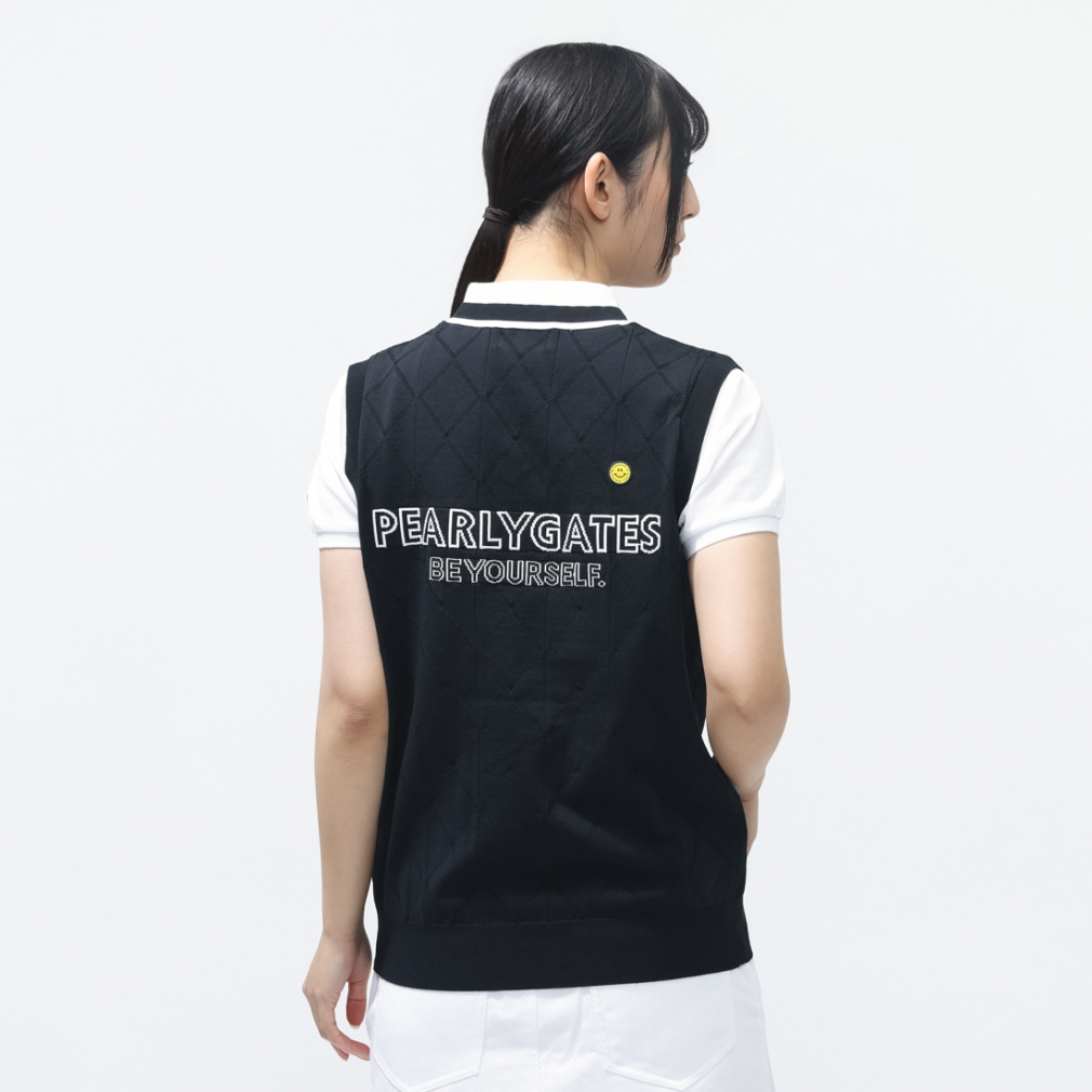 パーリーゲイツ レディース ゴルフウェア ベスト 春 夏 PGisPG ロゴJQ