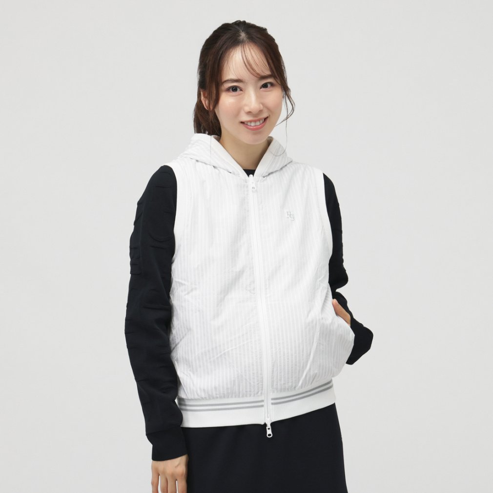 パーリーゲイツ レディース ゴルフウェア ベスト 秋 冬 JQリバーシブル