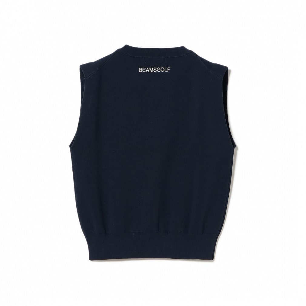 【美品】ビームスゴルフ BEAMS GOLF レディース ベスト M ビームスゴルフ レディース ゴルフウェア ベスト 秋 冬 ORANGE