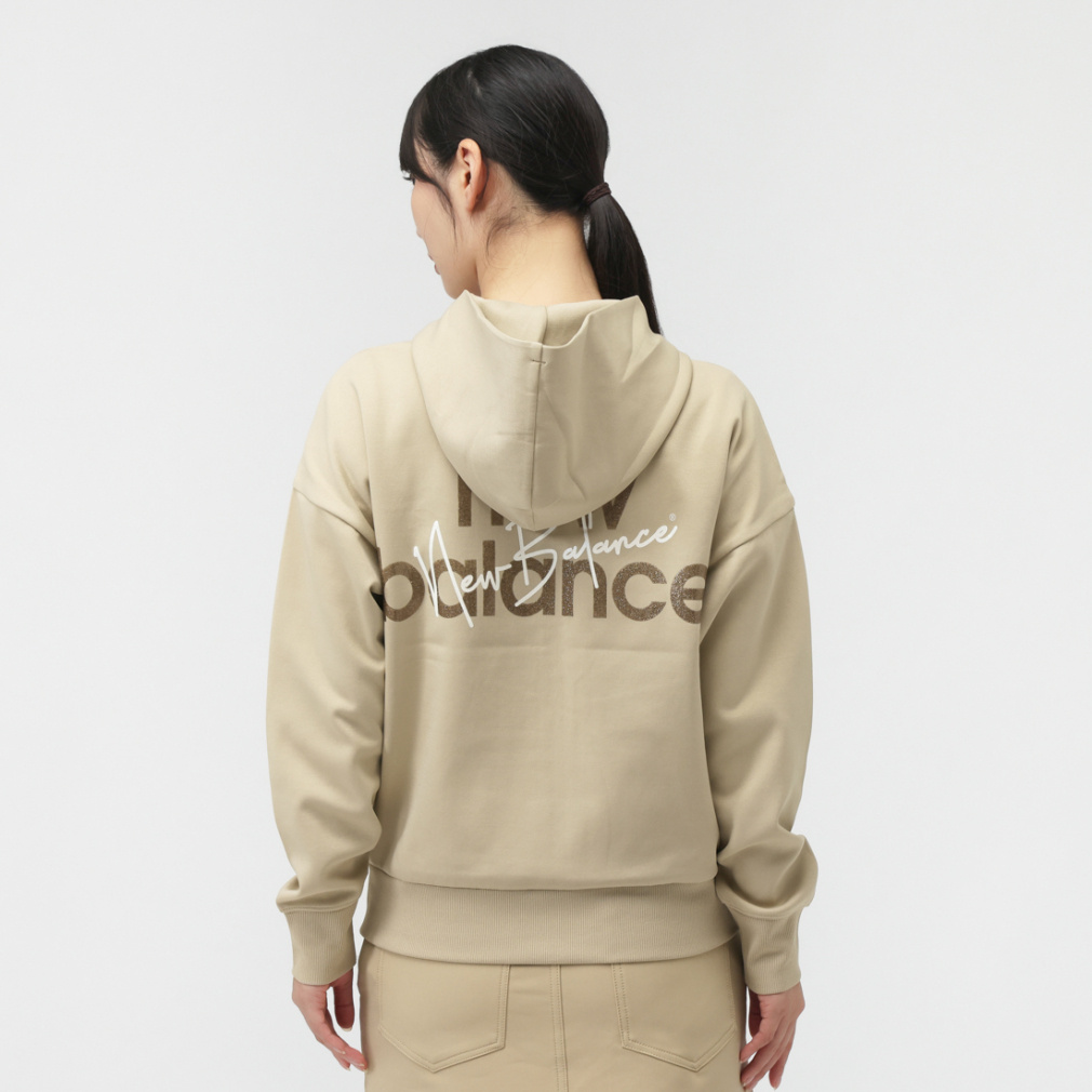 New Balanceゴルフ パーカーベージュ（2L） ニューバランス レディース ゴルフウェア 長袖トレーナー 秋 冬 SWEAT