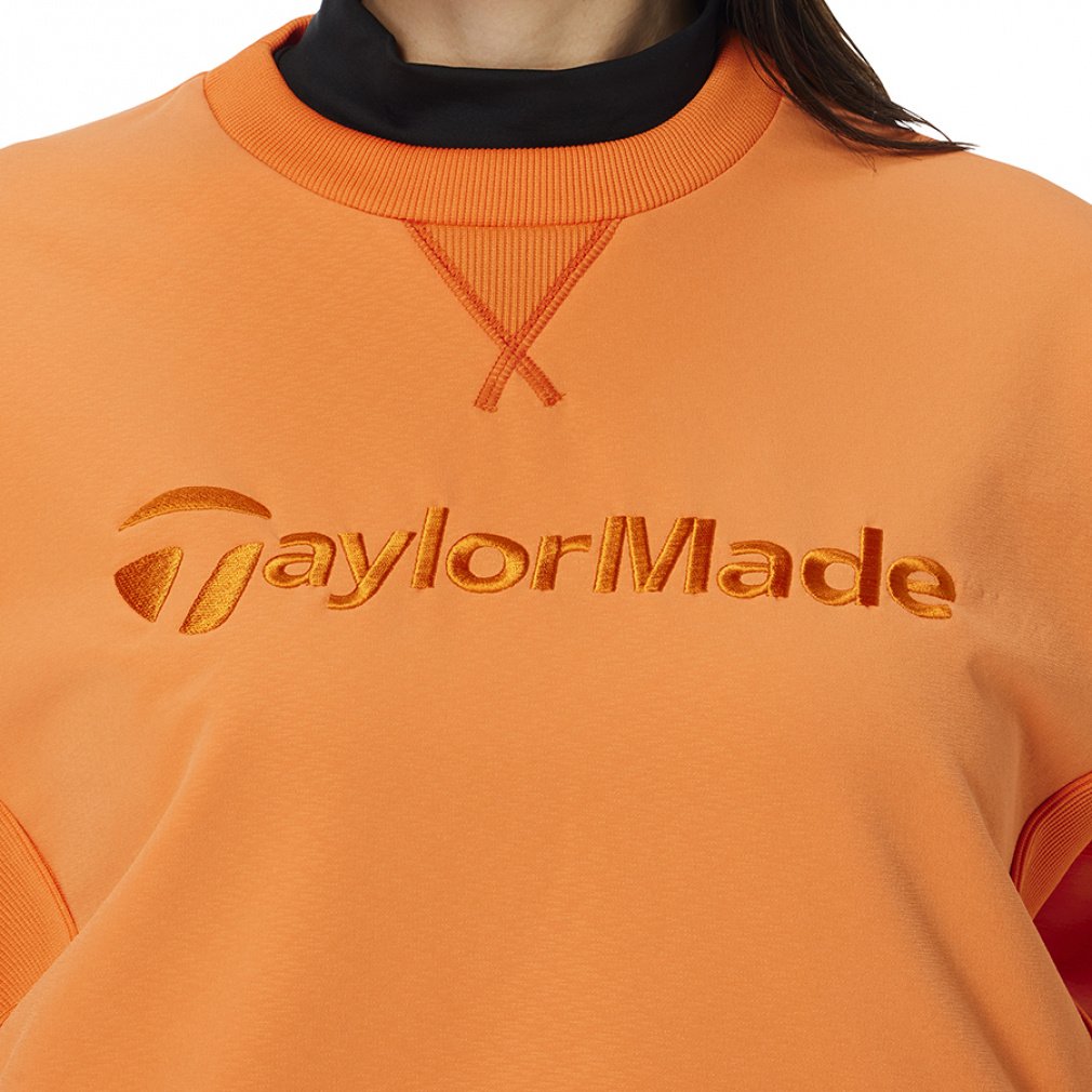 新品TaylorMade テーラーメイド ニットジャケット 防風 オレンジ M テーラーメイド レディース ゴルフウェア 長袖トレーナー 秋 冬 W