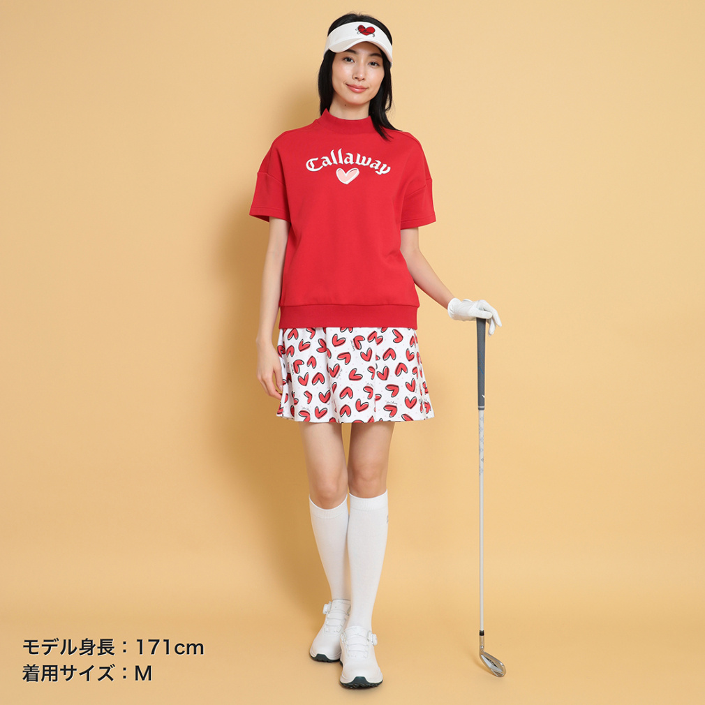 キャロウェイ レディース ゴルフウェア 半袖トレーナー 春 夏 LOVE
