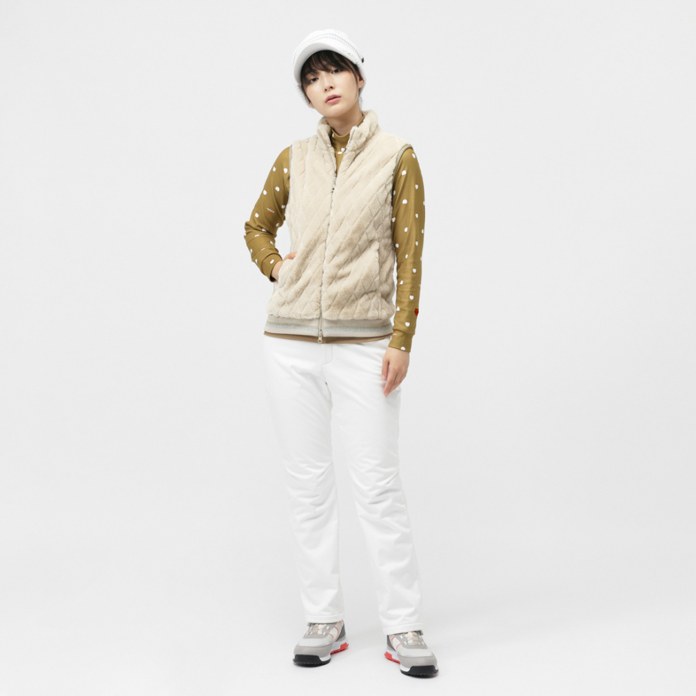 コルウィン レディース ゴルフウェア 半袖トレーナー 秋 冬 ボアベスト