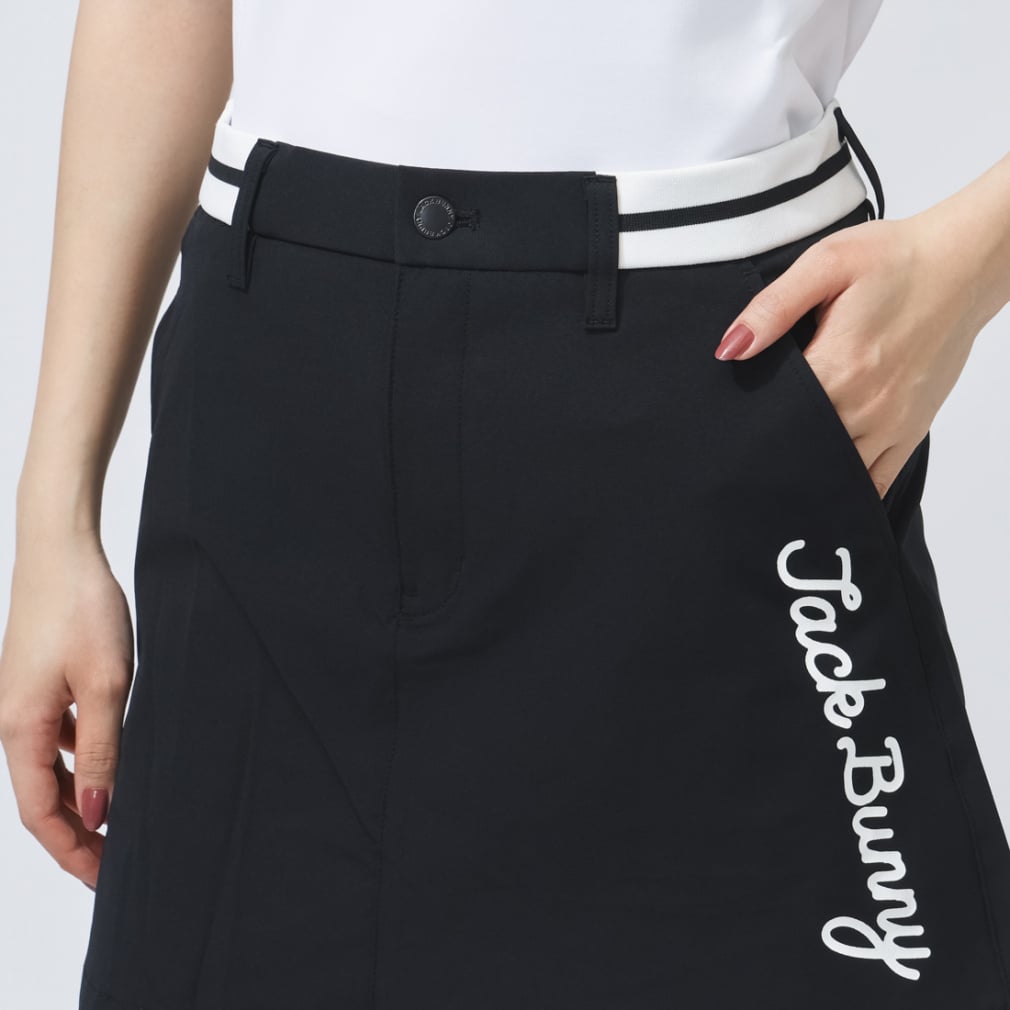 美品 Jack Bunny!! ジャックバニー ブランドロゴ 春夏 SS スカート ポリエステル マルチカラー レディース 0(S) ゴルフウェア【古着】【中古】 Jack Bunny!!（ジャックバニー） ジャック バニー レディース ゴルフ
