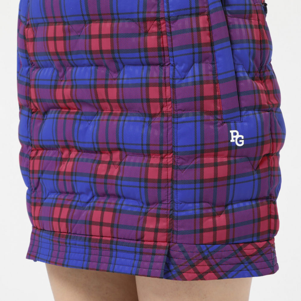 パーリーゲイツ　中綿スカート　ダウン　サイズ2 新品　チェック柄 パーリーゲイツ 中綿スカート ダウン サイズ2 新品 チェック柄