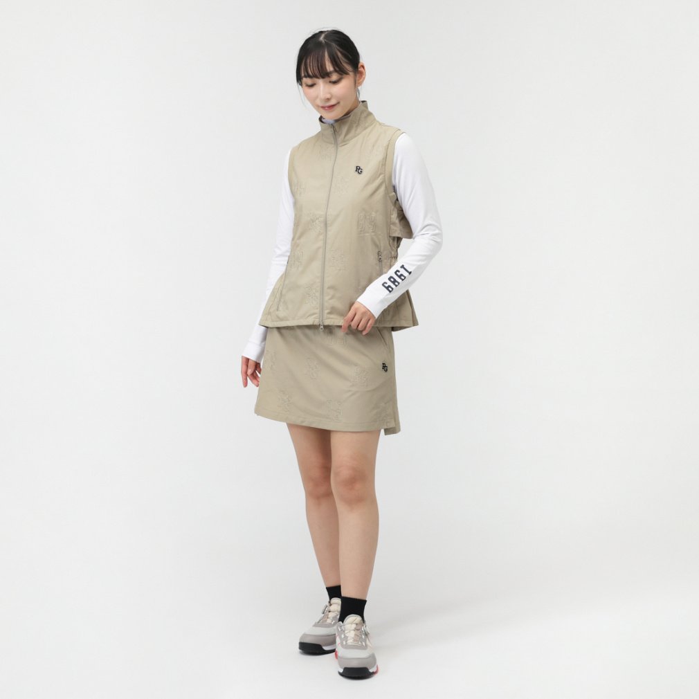 パーリーゲイツ レディース ゴルフウェア スカート 秋 冬 Peロゴ柄刺繍