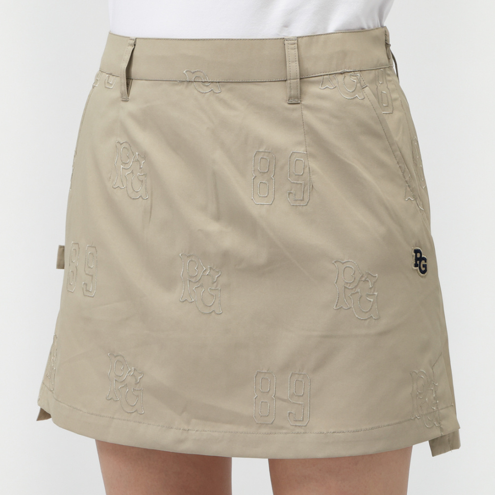 パーリーゲイツ レディース ゴルフウェア スカート 秋 冬 Peロゴ柄刺繍