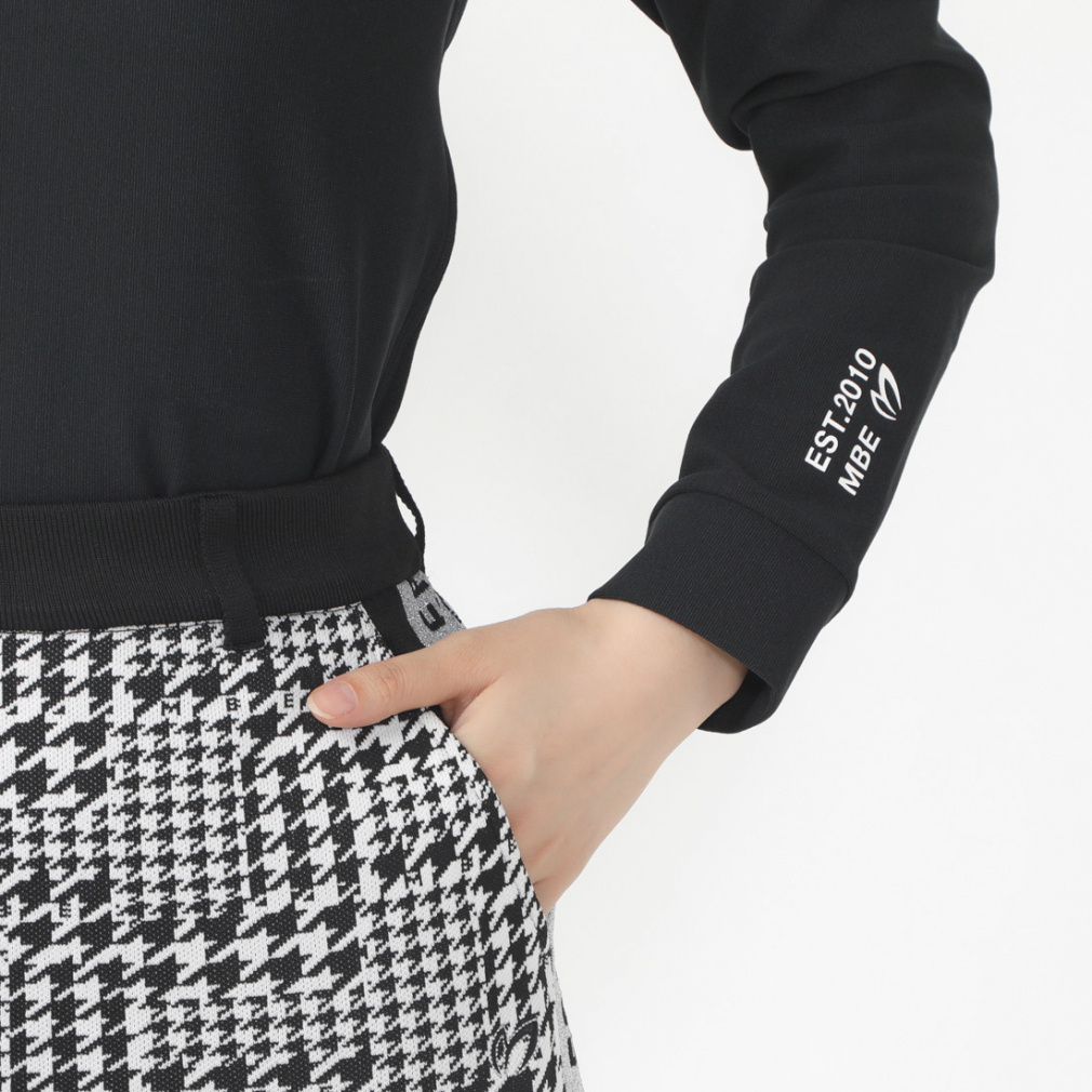 新品 マスターバニーエディション ジャガード千鳥柄ポロシャツ＆スカート 上下 L マスターバニー MB 【ストレッチ】ジャガード総柄ロゴ台形