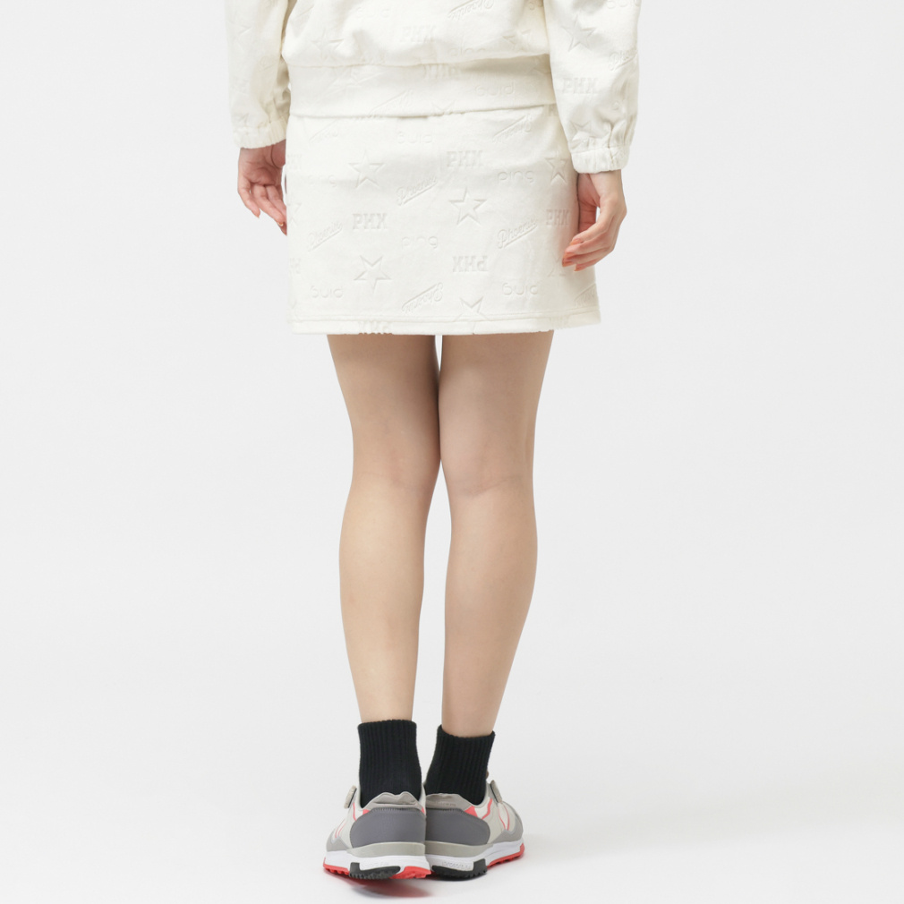 ピン レディース ゴルフウェア スカート 秋 冬 ベロアジャカード