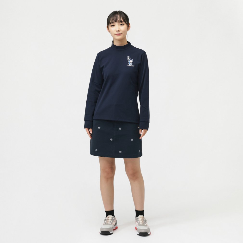 ジャックバニー　ドラえもん　ブルー　ゴルフウェア　スカート　S　サイズ 0 ジャック バニー レディース ゴルフウェア スカート 秋 冬
