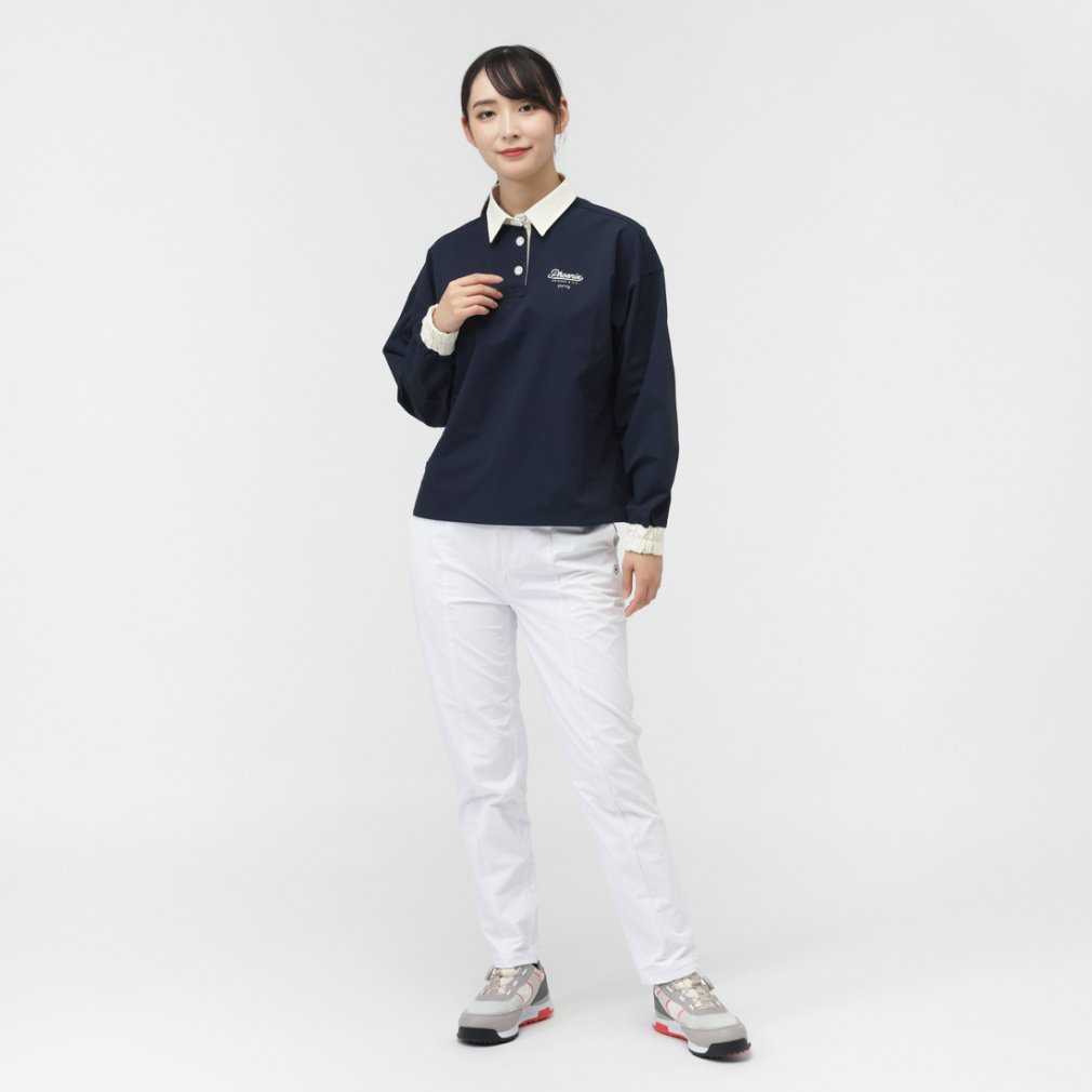 ピン レディース ゴルフウェア ロングパンツ 秋 冬 ダブルフェイス切替