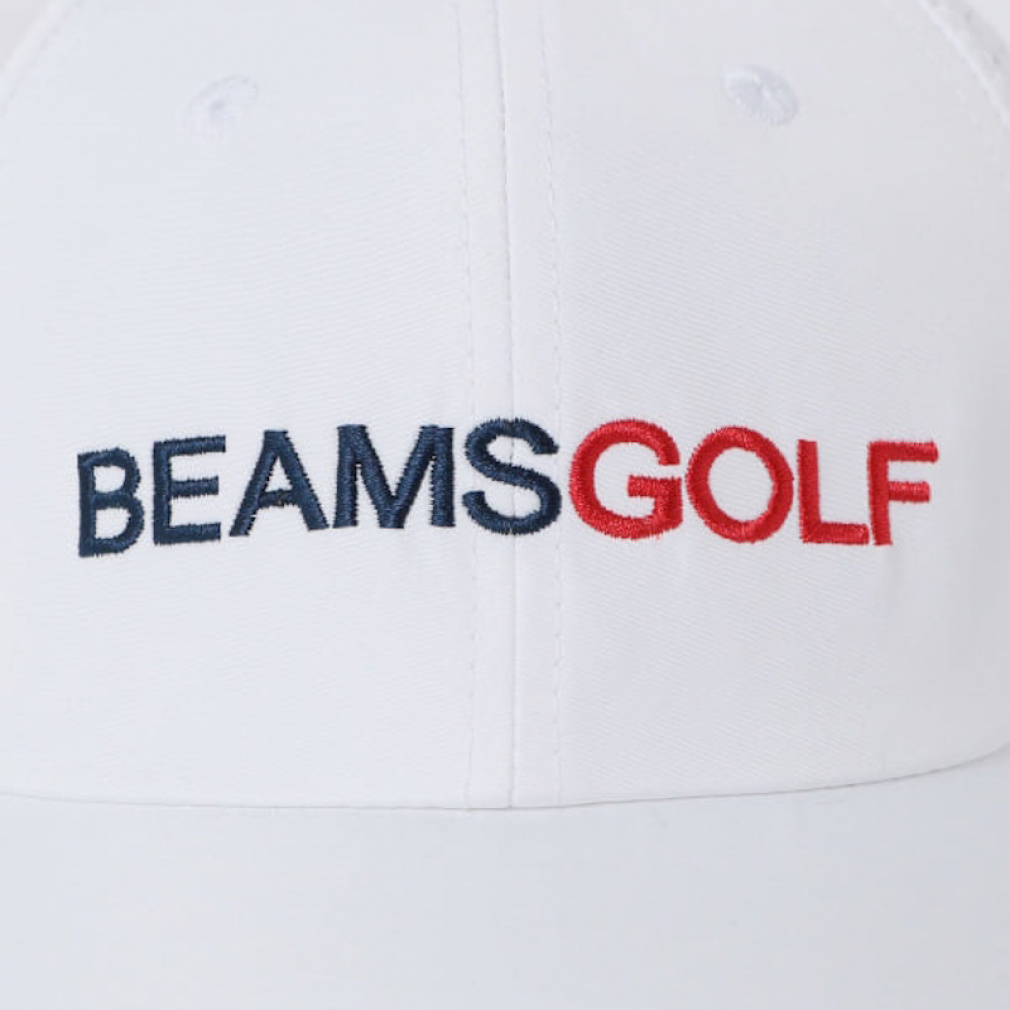 BEAMS GOLF スナップバックキャップ ホワイト セット売り ビームスゴルフ ゴルフウェア キャップ 秋 冬 レーザー パンチング