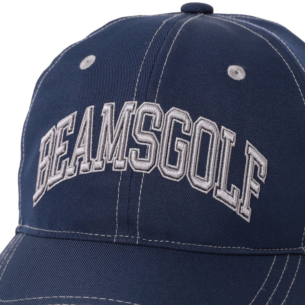 BEAMS GOLF キャップ（ネイビー） ビームスゴルフ ゴルフウェア キャップ 春 夏 BG.配色ステッチCAP/M