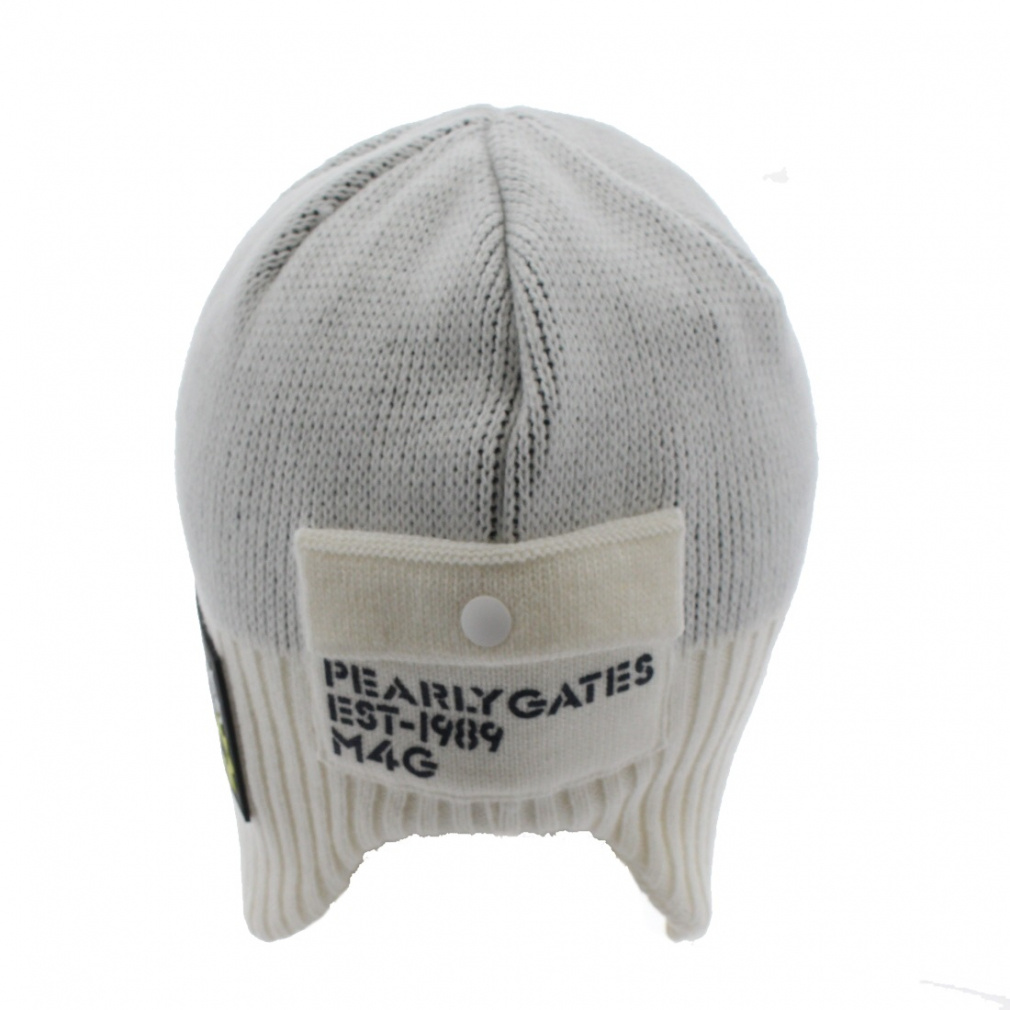 パーリーゲイツ　耳当てニットワッチ　新作　新品タグ付　ホワイト　白　ニット帽 耳当てニットワッチ 0535187109｜Alpen Online