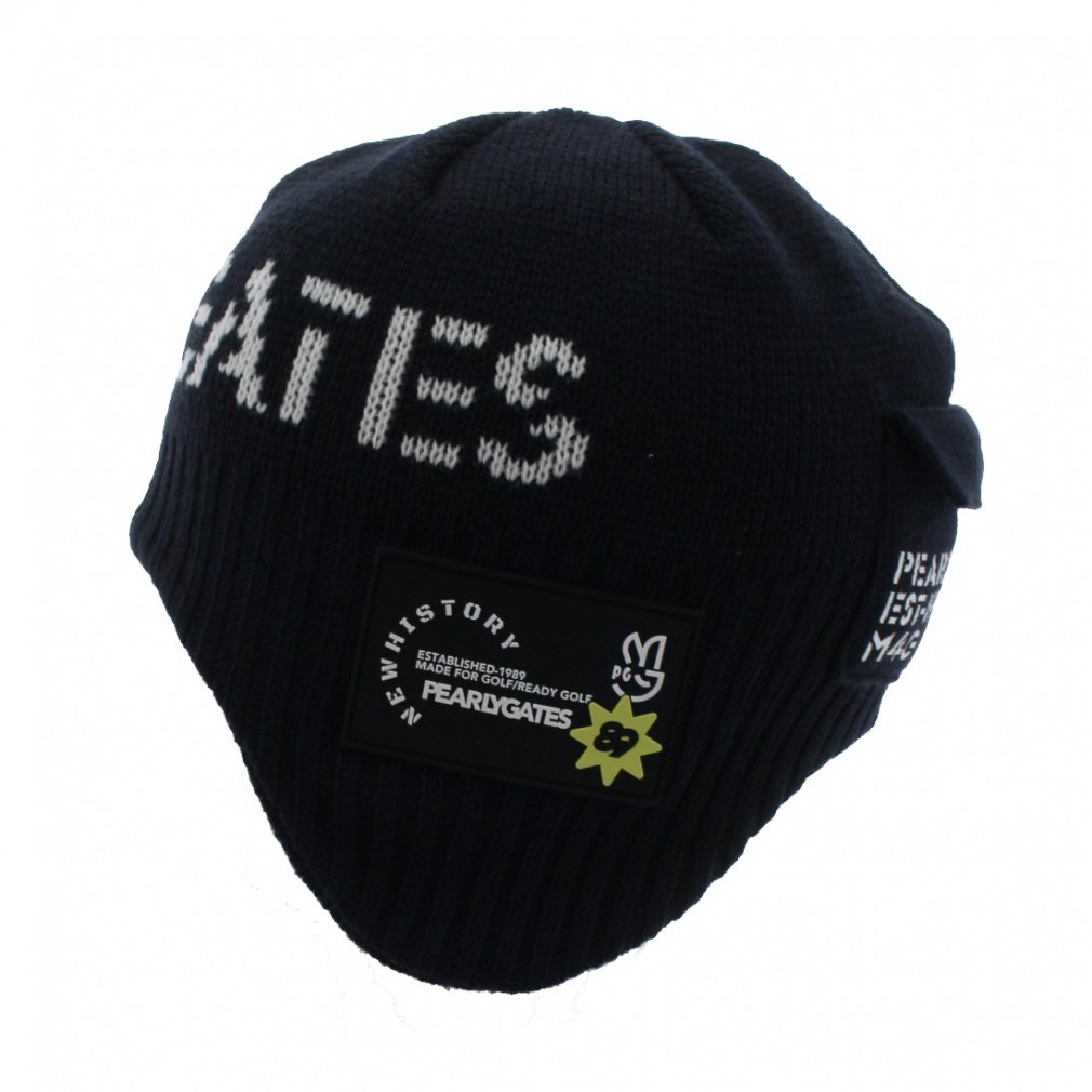 パーリーゲイツ ゴルフウェア ニット帽子 秋 冬 耳当てニットワッチ