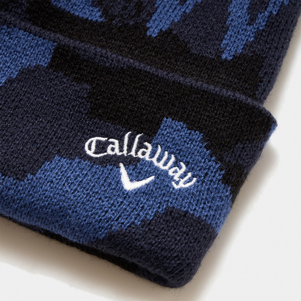 キャロウェイ ゴルフウェア ニット帽子 秋 冬 迷彩柄ビーニー