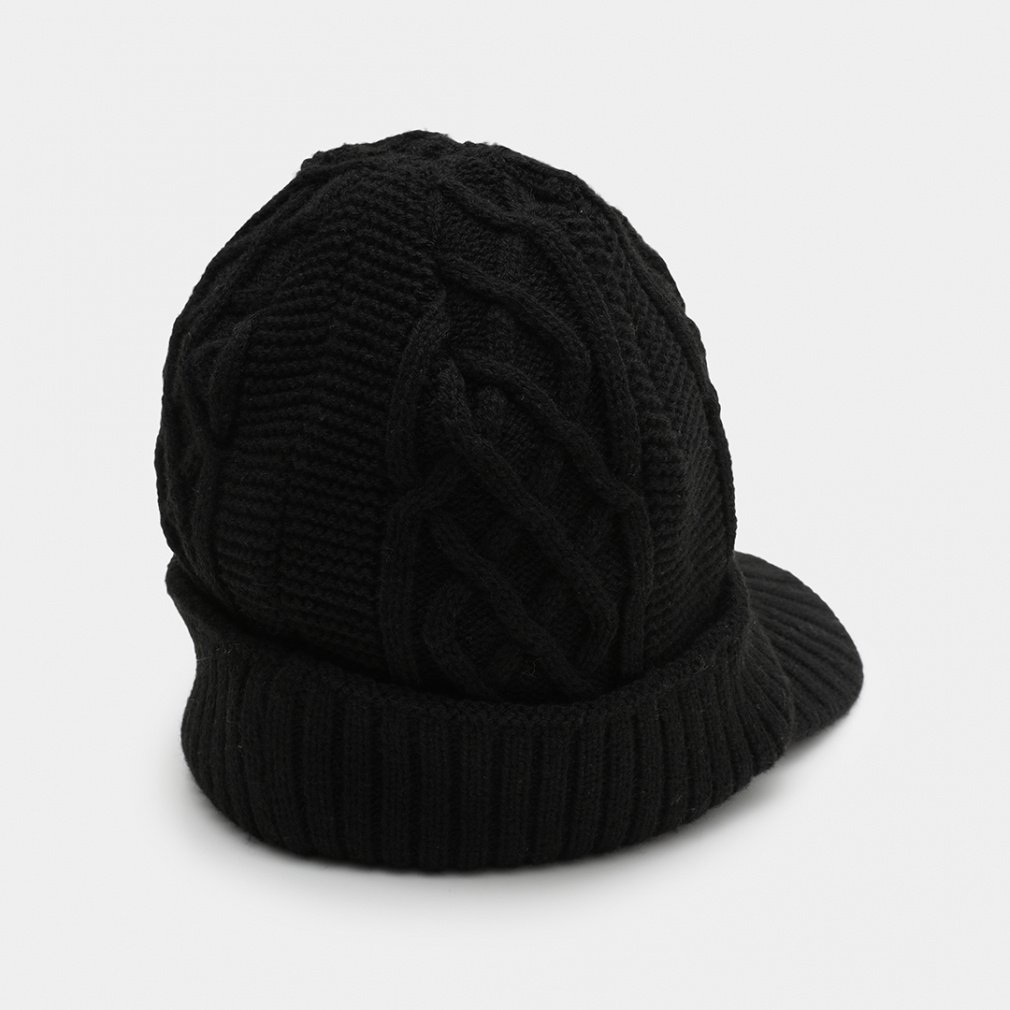 キャロウェイ ゴルフウェア ニット帽子 秋 冬 ツバ付きニットキャップ