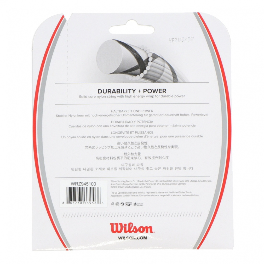 ウイルソン SYNTHETIC GUT POWER 16 WH シンセティックガット パワー16