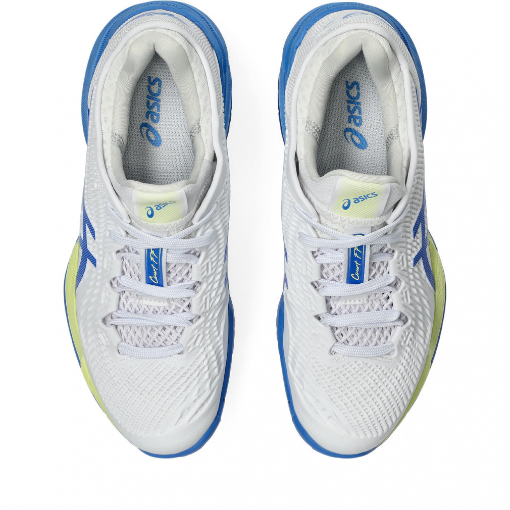 【新品未使用】ASICS テニス コートFF3 ホワイト/グリスブルー　25 アシックス テニスシューズ コートFF3 オールコート用 ホワイト