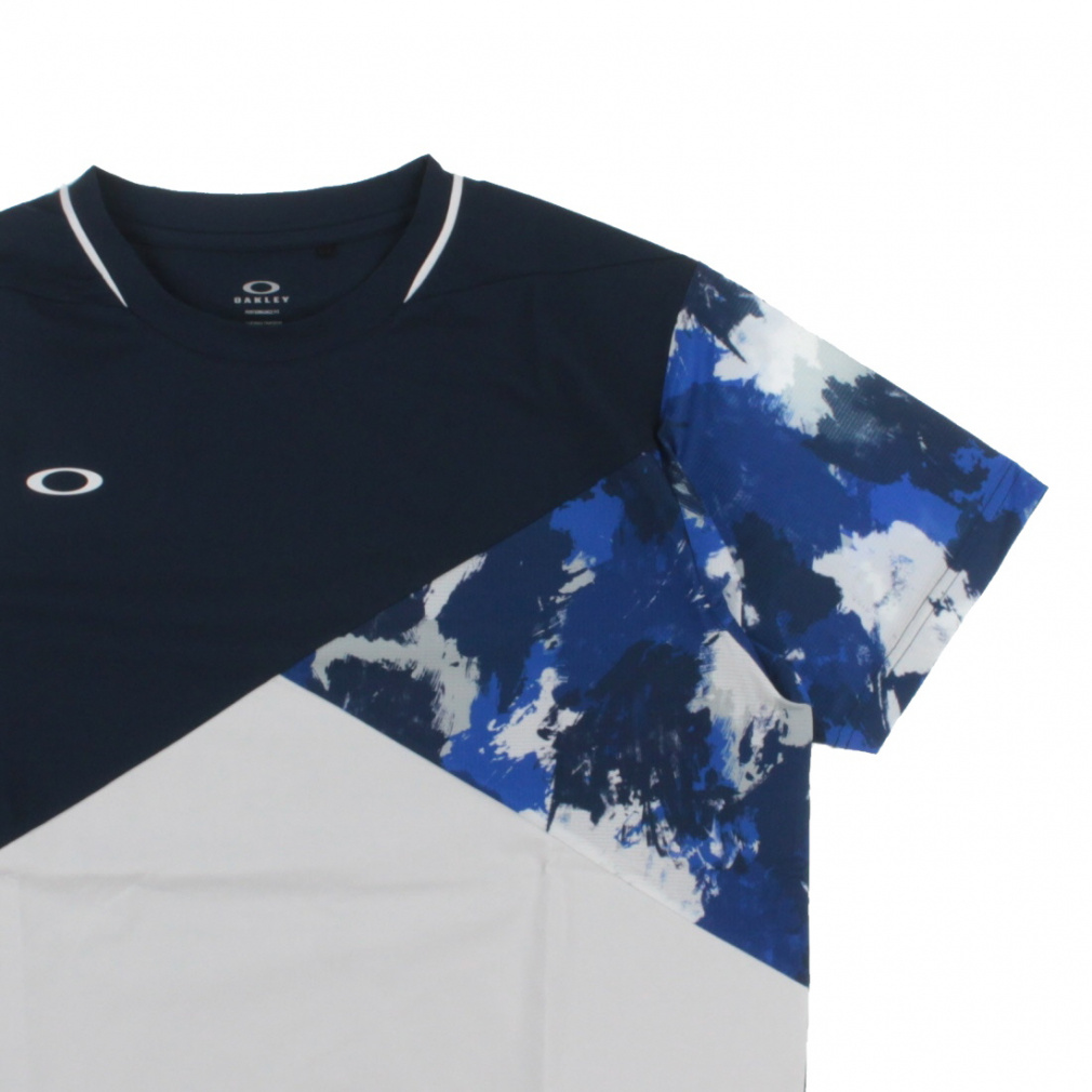 オークリー メンズ テニス 半袖Tシャツ SLANT BLOCKING SS TEE 13.0
