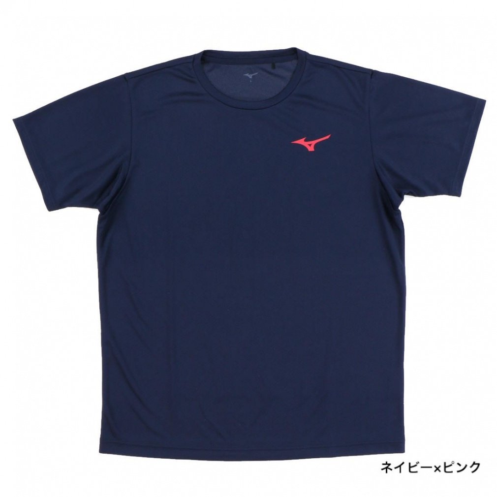 ミズノ メンズ レディス テニス 半袖 バックロゴTシャツ 62JA2A01