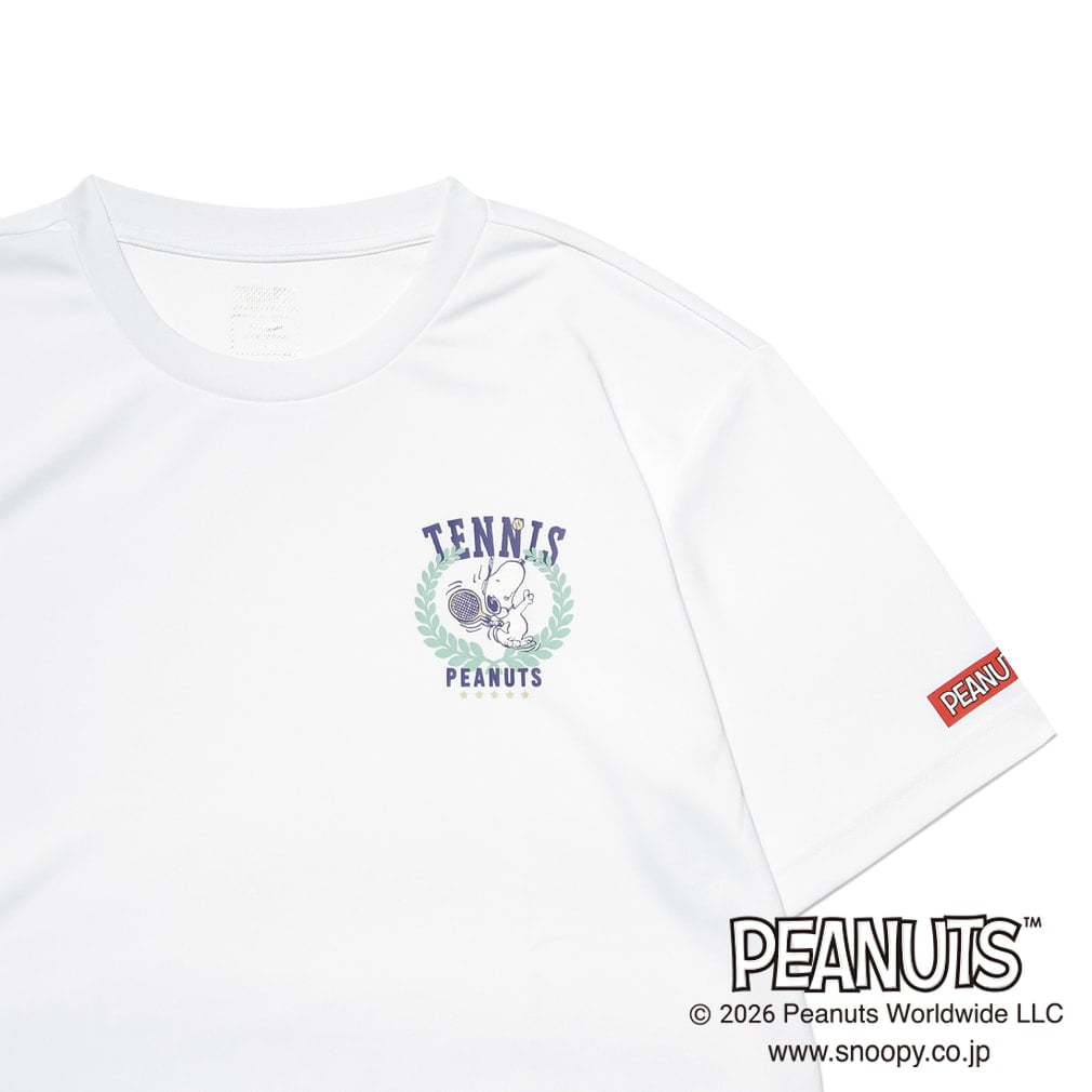 ピーナッツ スヌーピー メンズ レディス テニス 半袖Tシャツ