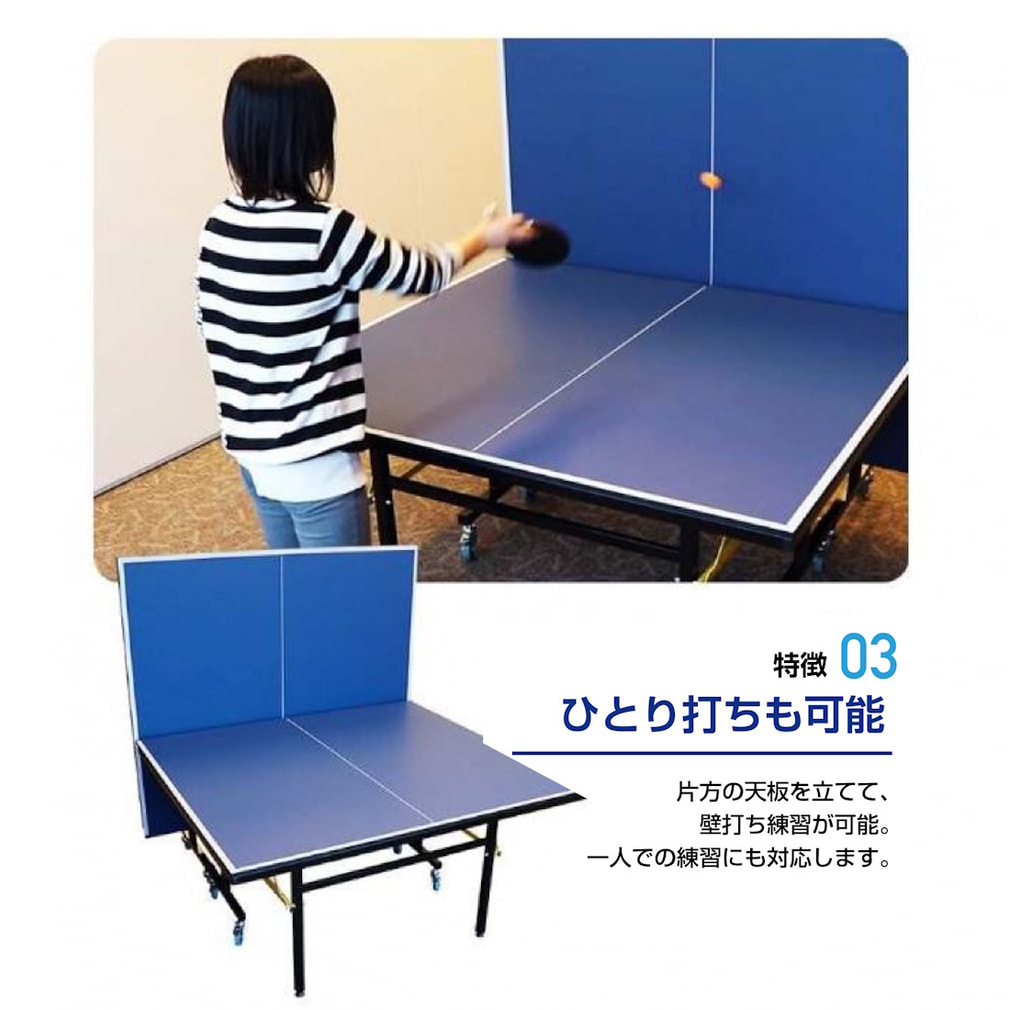 【ティゴラ】セパレート卓球台 ティゴラ 卓球台 ミニサイズ コンパクト セパレート式(移動キャスター