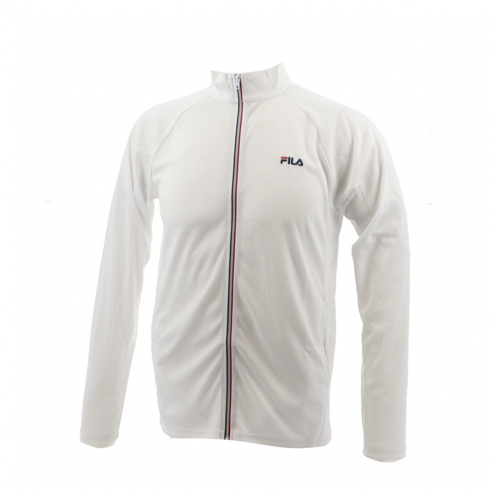 FILA ホワイトジャケット Mサイズ 無地フロント配色UVジャケット｜Alpen Online