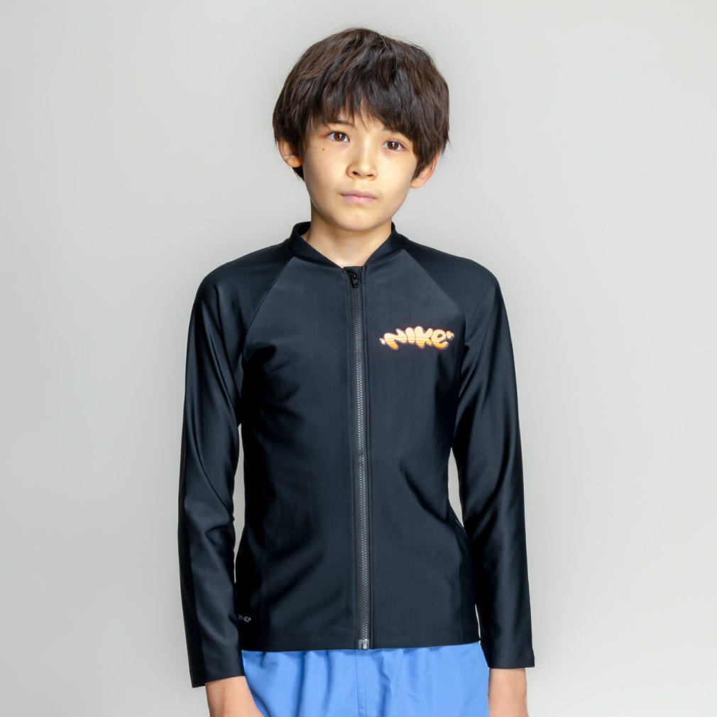 ナイキ ジュニア キッズ 子供 マリン ラッシュガード バブルジップ長袖
