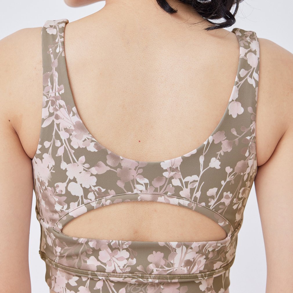 ナージー レディース スポーツブラ フラワープリントブラ NJF34000