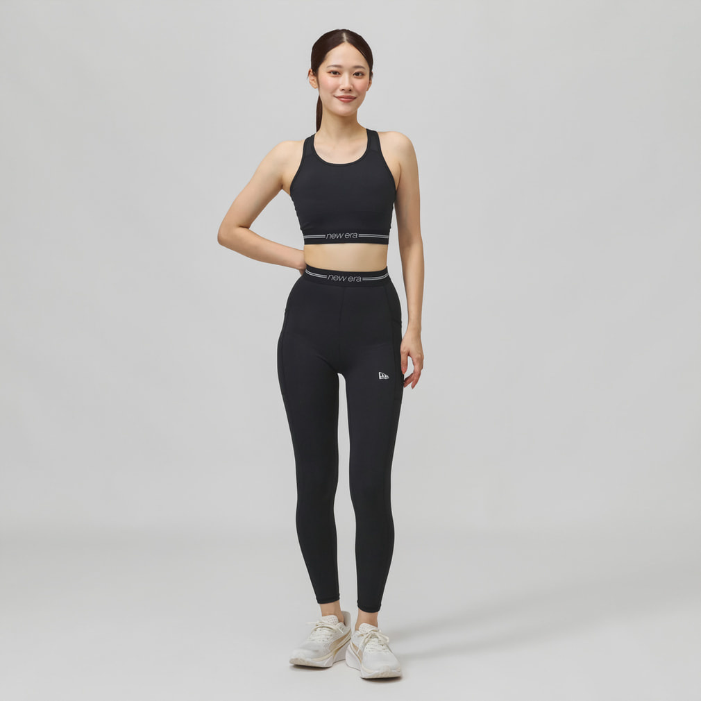 ニューエラ レディース スポーツブラ WPA BRA TOP WAIST LOGO BLK
