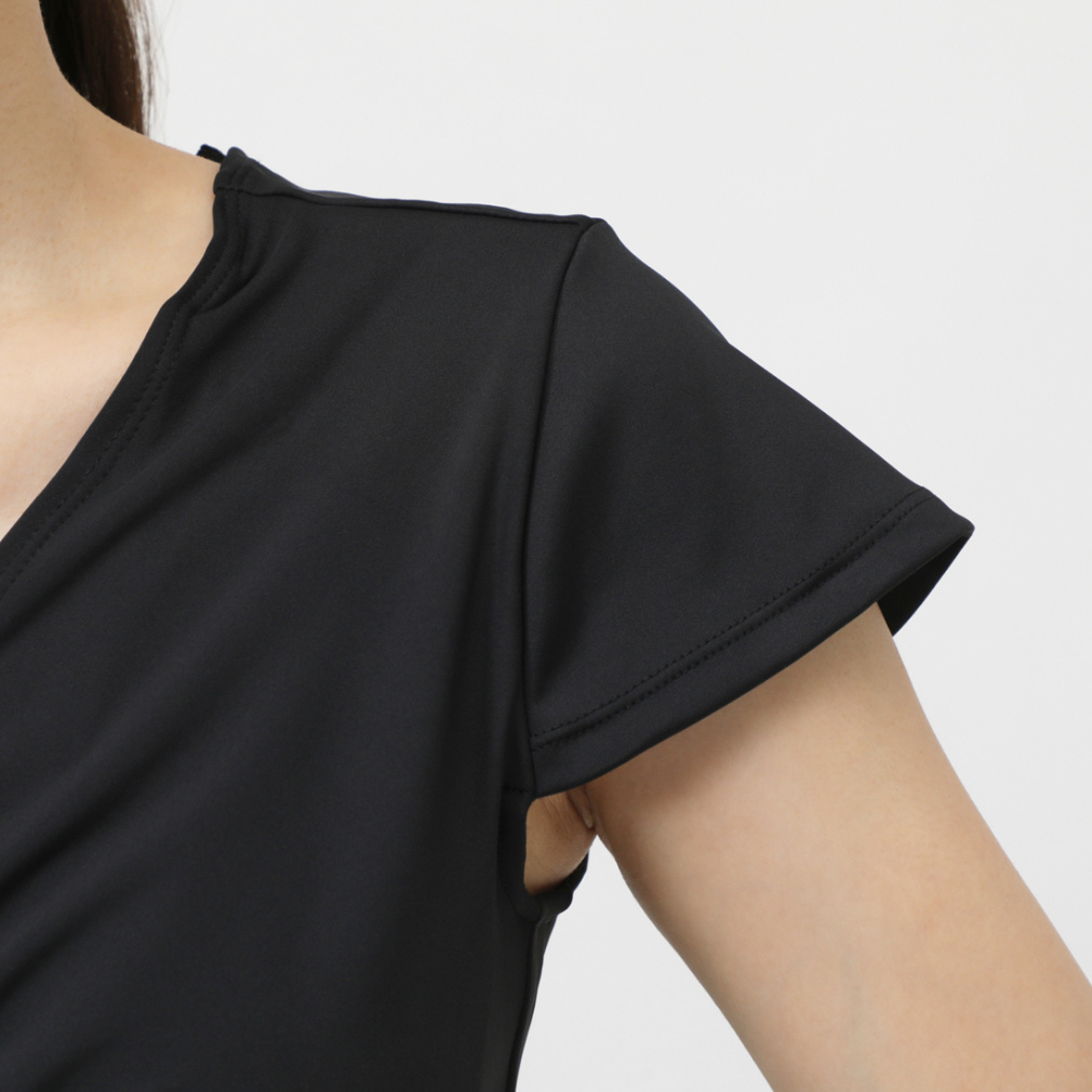 ティゴラ レディース スポーツロングブラトップ 半袖オーバーラップ